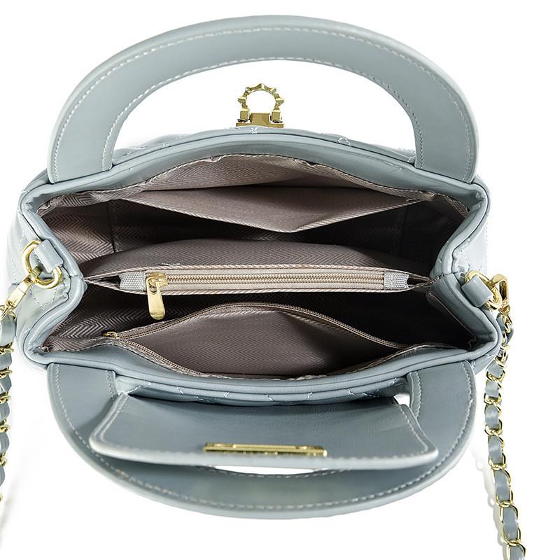 IELGY Ladies Soft Leather Chain Diamond Small Messenger Bag - Perfect for Hand Carry