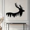 1pc Deer Metal Wall Art Living Room Mural Christmas Decor Nature Lover Gift Durable Iron Statue