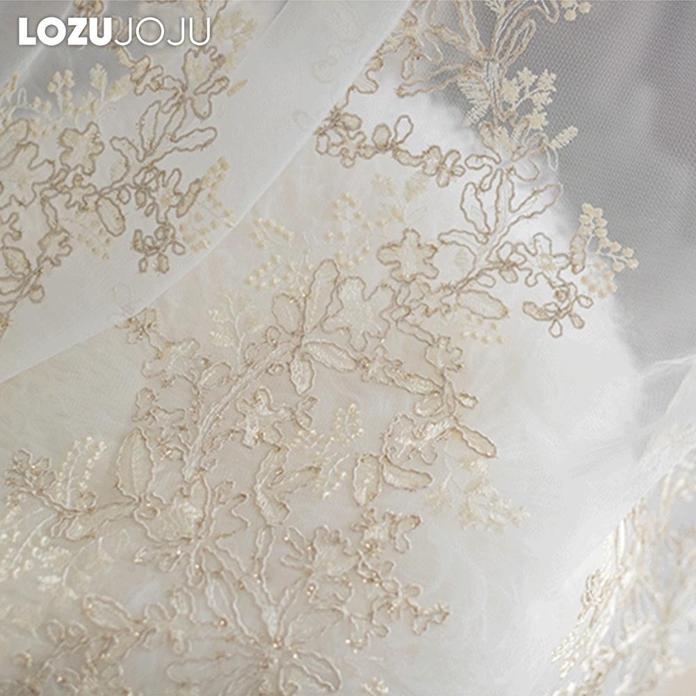 1PC LOZUJOJU European Style French Luxury Embroidered Sheer Curtain Princess Style White Tulle for Living Room Bedroom and Balcony Window Home Decor
