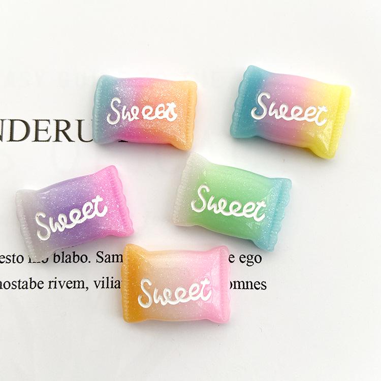 Sweet Gradient Candy Resin Accessories: Handmade Cream Glue Drip Phone Case & Creative Toy.