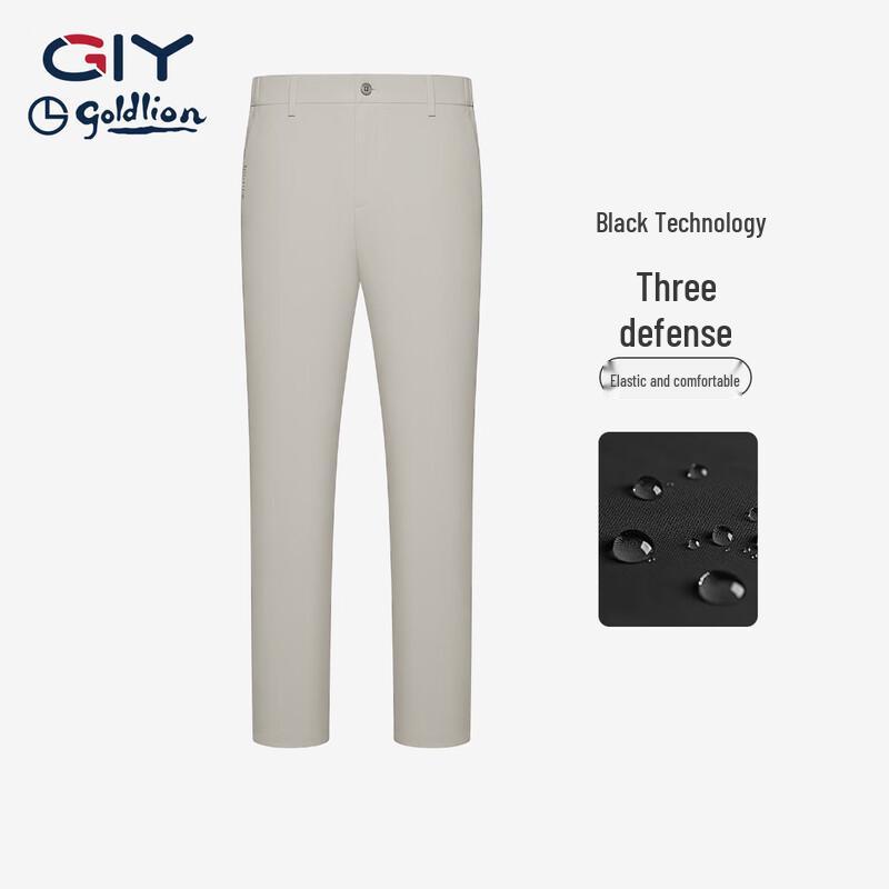 

Goldlion Men s Straight Fit Casual Elastic Trousers 35