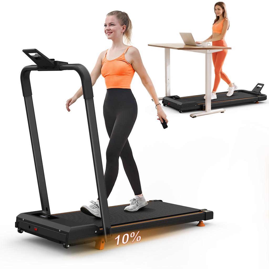 2-in-1 Opvouwbare Loopband Elektrische Home Fitness met LED-Display voor Lopen en Joggen voor Bureaugebruik