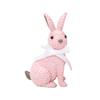 Easter Bunny Figurine Resin Rattan Woven Rabbit Statue Decorative Crafts Accessory for Indoor Outdoor Garden Yard Decor