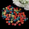 100Pcs Mixed Wood Wooden Buttons 2 Holes 15mm Sewing Scrapbooking DIY Craft