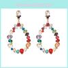 Vibrant Geometric Teardrop Earrings Stylish Fall Jewelry For Women Gift Ideas
