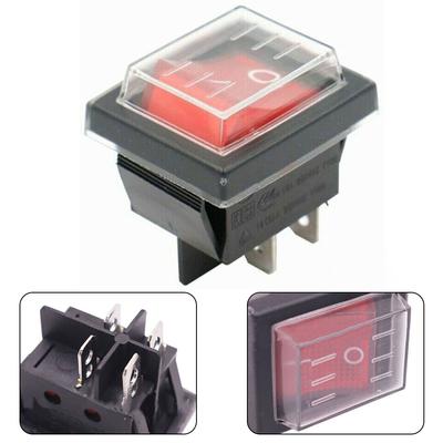 16A 250V Rocker Switch 37*30*33mm 4 Pins Switch With Light