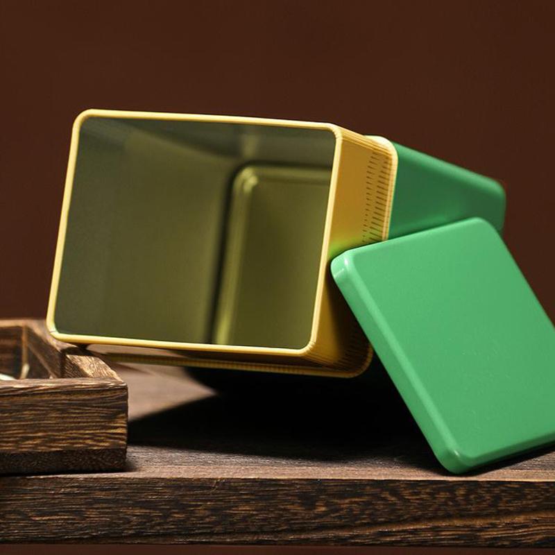 1 Pcs Mini Empty Tea Tin Can Household Green Black Tea Sealed Jar Portable Home Small Tea Packaging Box Tinplate Storage Cans