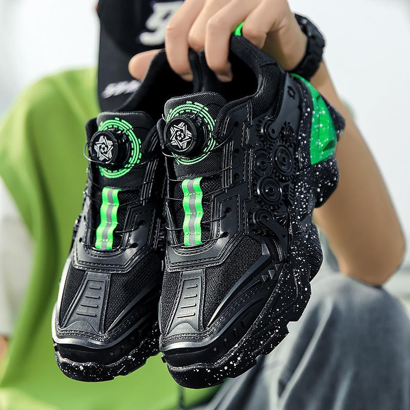 Sneakers Herren Drehende Knöpfe Außenhandel Übergröße Papa-Schuhe Paar Laufschuhe Mecha-Schuhe Herrenschuhe Fabrikdirektverkauf