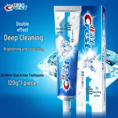 Crest 3D White Dual Action Toothpaste, 120g X 2