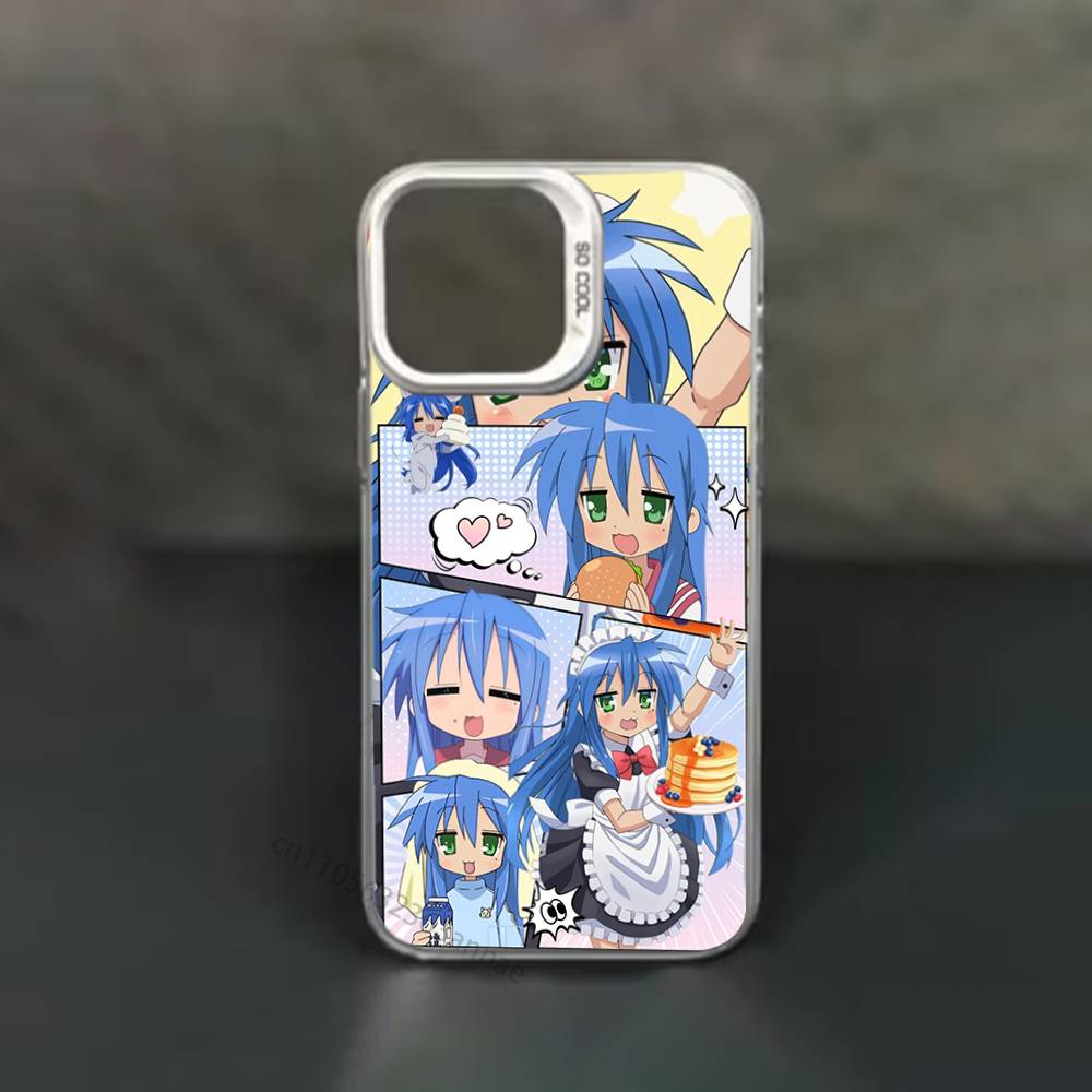 

Konata Izumi L-Lucky S-Star phone Case for iPhone 17 11 12 Pro Max Plus Mini Air SE 16e 14 15 16 13 Soft Shell iPhone16promax