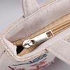 Embroidery Canvas Bag Cute Butterfly Rabbit Peony Tote Bag Small Shoulder Traveling Pouch Handbag Grocery Storage Bag