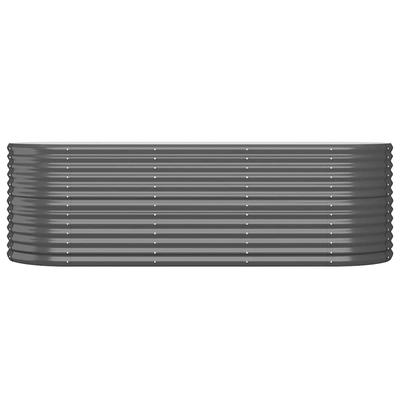 Raised Garden Bed Galvanized Steel 224 X 80 X 68 Cm Anthracite Grey