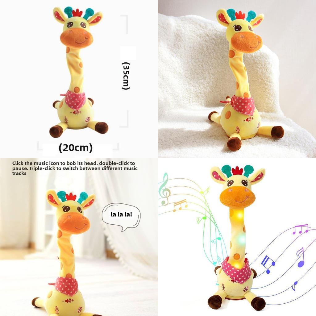 Singing Giraffe Plush Toy With Talking Motion For Kids Gift