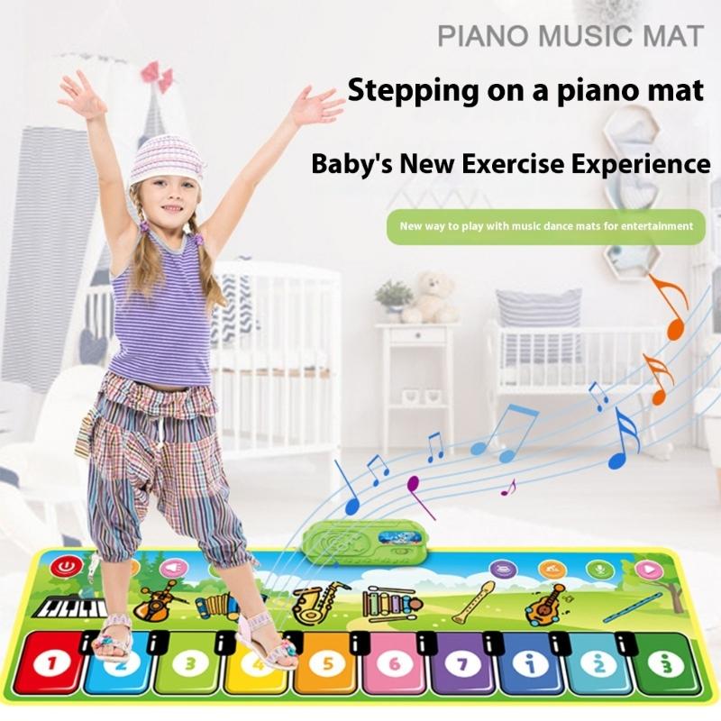 Kids Music Play Mat with 8 Instrument Sounds for Sensory Development Piano Mat for Toddlers Child To Boost Coordination