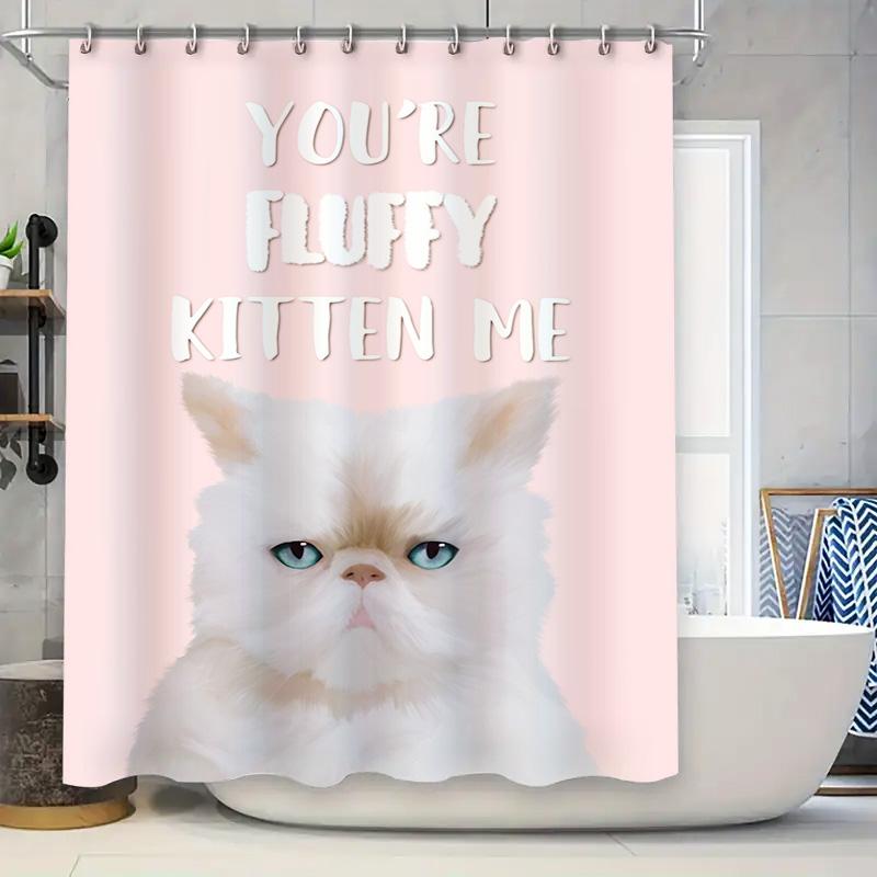 

Modern Bathroom Decor With Floral Shower Curtain Pink Blue Watercolor Pattern For Bathrooms W60H190(CM)-1 Pcs