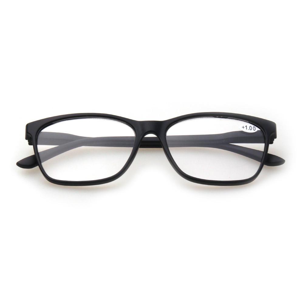 Stylish Rectangular Reading Glasses for Men Women Diopter 0 5 to 4 0 Hinged Frame Lens Width