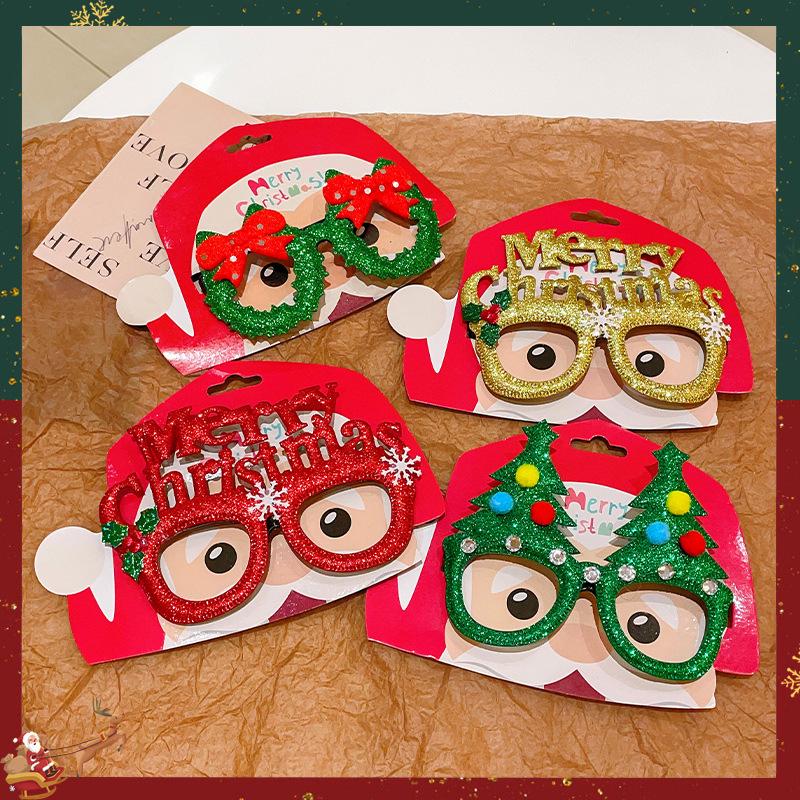 Christmas Festival Funny Elk Eyeglass Frames - Cute Cartoon Student Costume Gift & Decoration Mask