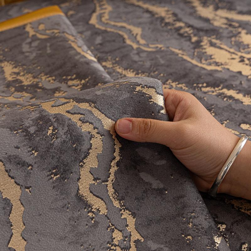 3D Jacquard Goldprägung Sofamatte Leichter Luxus Atmungsaktiv Rutschfest Sofabezug Ganzjahres-Universal Wohnzimmerdeko Sofakissen