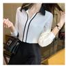 Navava Office Line Long Sleeve Shirt Color Collar Nb1868