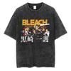 2026 Summer Hot Sale Anime Bleach Graphic Washed Tshirt Men Women Manga Cotton Tshirts Y2k Casual Loose Harajuku Tshirt