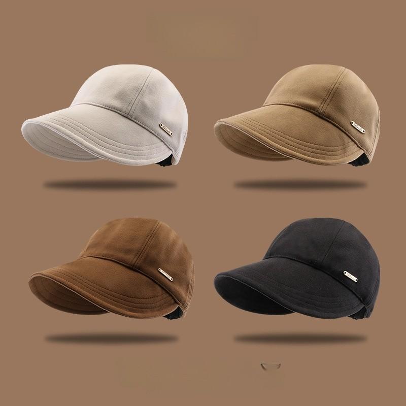 Spring Seasonal Wool Hat For Women With Overlarge Head Circumference And Sunproof Style