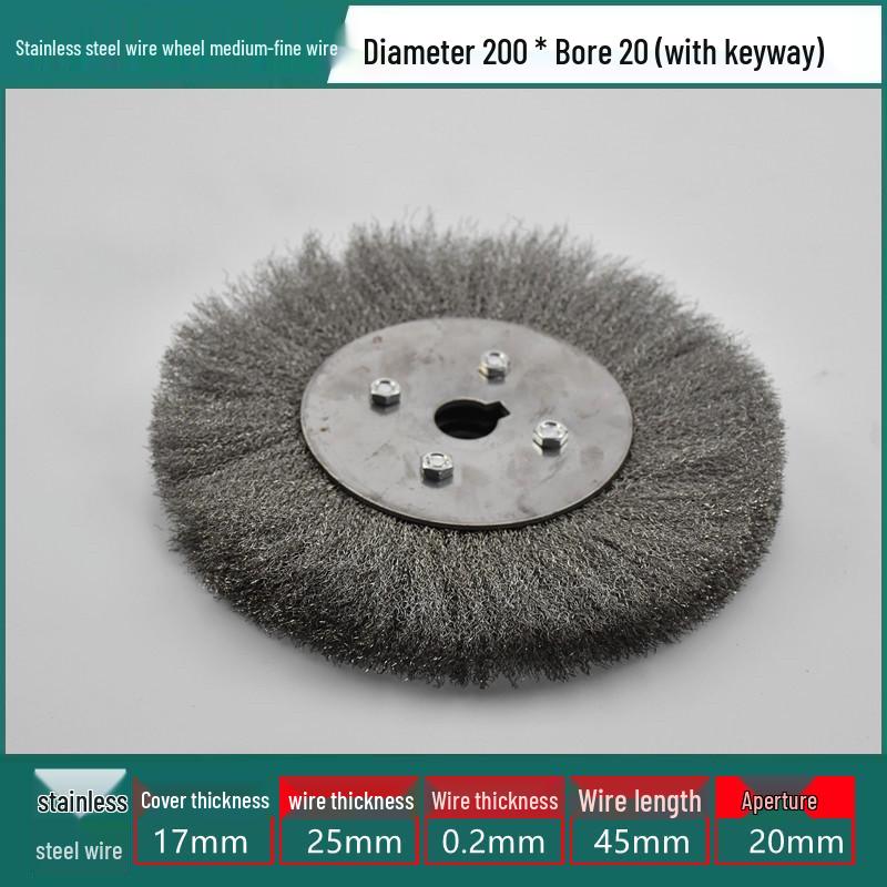 Stainless Steel Wire Brush Wheel for Sanding, Rust Removal, Deburring, Polishing, Grinding