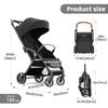 Standard Stroller  Seat, Foldable Portable Newborn Stroller ,Luxury Baby Carriage Suit Baby,Toddlers,360°Swivel Seat