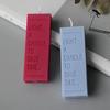 1 Pcs Rectangular Letter Candle Mold Popular Simple Cool Style Aromatherapy Candle Silicone Mold Household Items