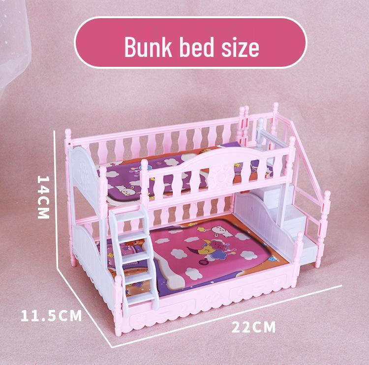 10-15cm Black Doll Accessories: Bunk Bed, Stroller, High Chair, Sleeping Bag, Swing & Rocking Chair for Natasha