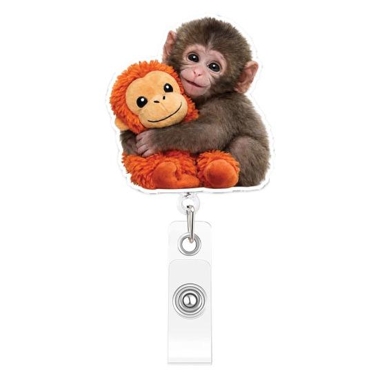 Porte-badge à enrouleur pivotant avec cordon rétractable à extraction douce de 60 cm en nylon, clip acrylique pour infirmières, médecins, étudiants, usage de bureau