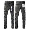 Mens Straight Fit Distressed Patchwork Denim Jeans Vintage Streetwear Style High Waist Ripped Cotton