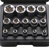 Flower Socket Female E Torx Socket Set with Case Drive E4-E24 External Torque Star Socket Kit, 14Pcs Spare Parts and Accessories