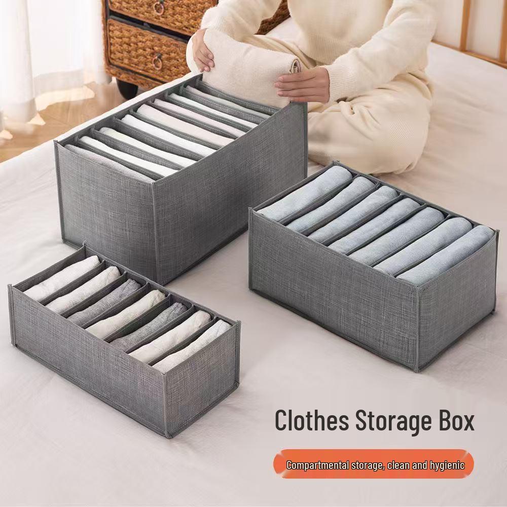 Foldable Fabric Clothes Organizer: Dustproof Storage Box for Pants, Underwear, and Socks