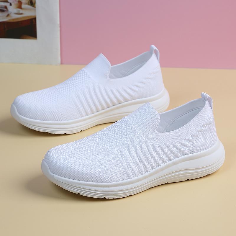 New casual fashion women's shoes breathable fly-woven flat-soled single shoes travel shoes women's outdoor sports shoes