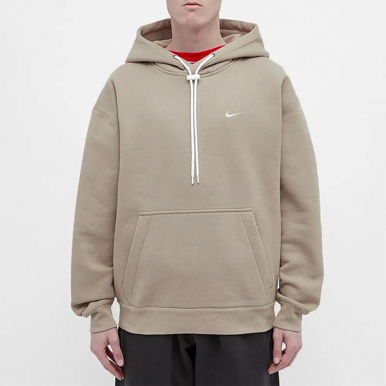 Nike Casual Sport Drawstring Fleece-Lined Long Sleeve Hoodie Men Tops Khaki CD6393-247