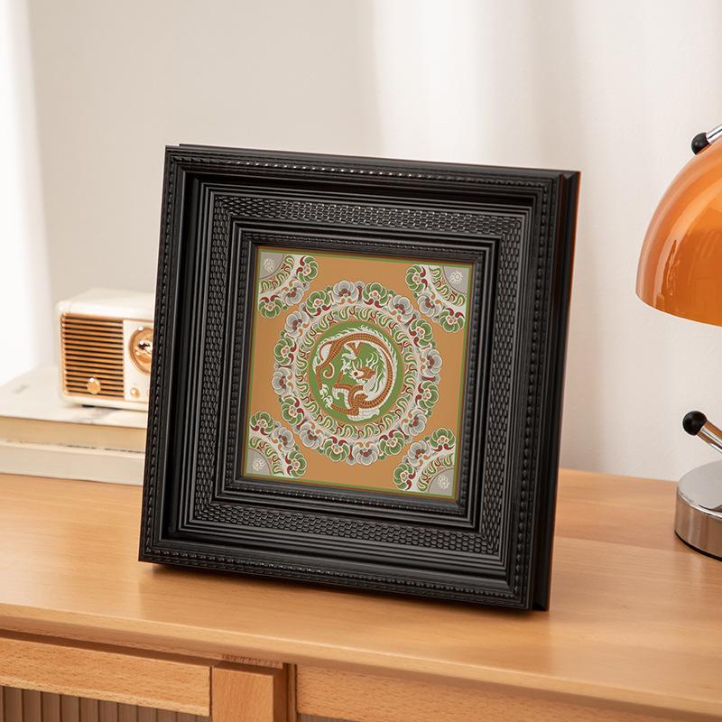 Klassisk amerikansk retro fotoram i harts för bord eller vägg - Perfekt för vardagsrum och sovrum