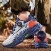 Spring and Summer Rotating Buckle Sports Shoes Leather Mesh Breathable Thick-soled Casual Men's Shoes Outdoor Non-slip and Wear-resistant Running Sho