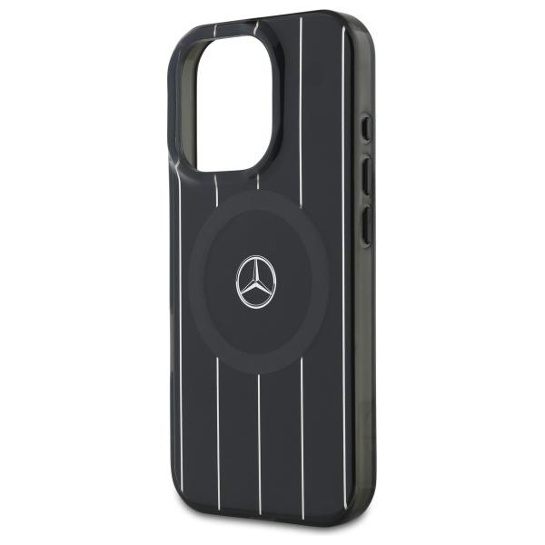 Mercedes Mehmp16L23Hrsk Iphone 16 Pro 6.3 Czarny/Black Hardcase Mb Double Layer Crossed Lines Magsafe