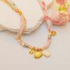 Personality Flower Scarf Chain Necklace Ethnic Style Ocean Series Necklace Nylon Rope Choker  Women