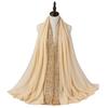 180*70cm Muslim Women Beading Lace Chiffon Hijab Scarf