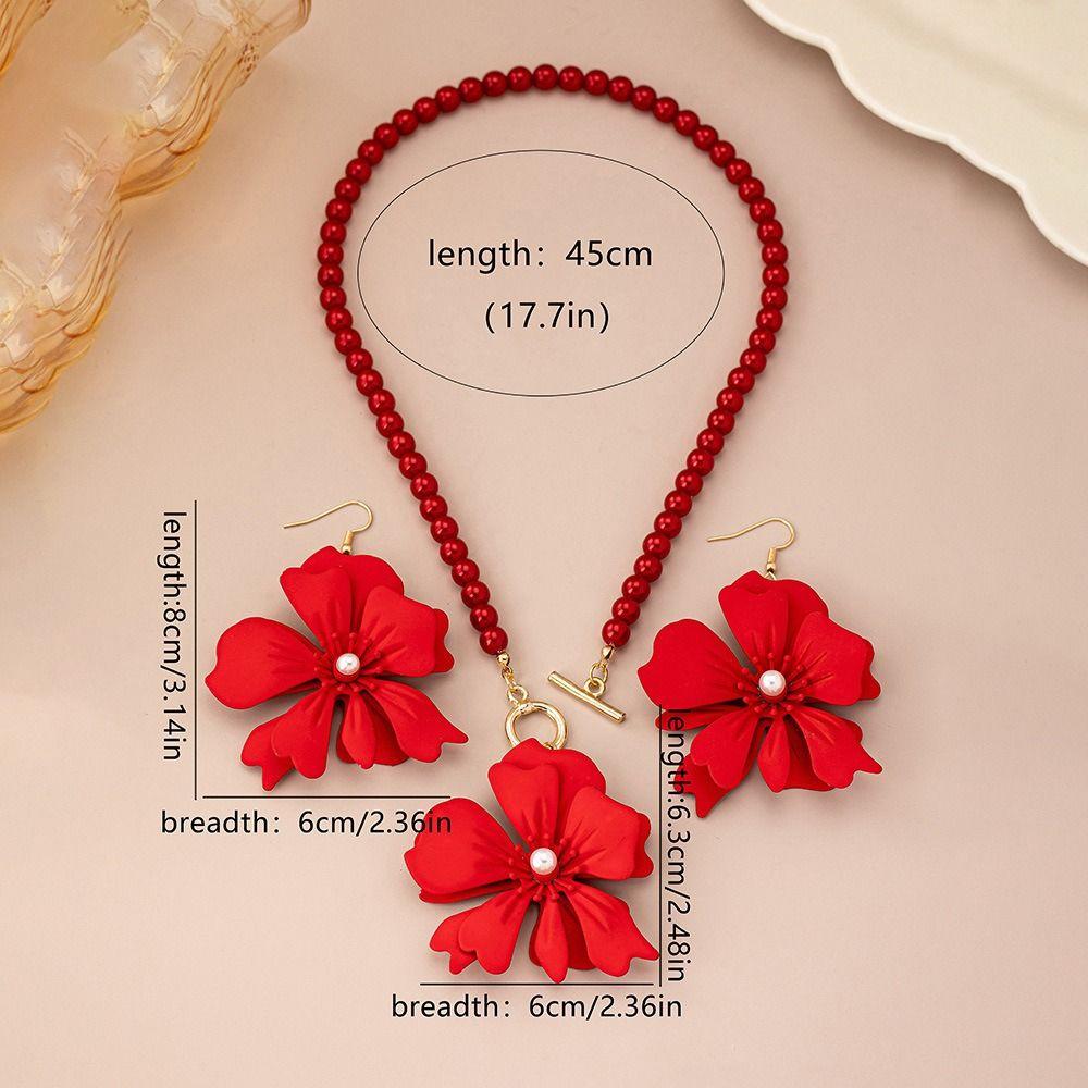 Pearl Beaded Multilayer Jewelry Set Light Luxury Women's Necklace Suit  Bridal