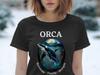 Whimsical Orca Whale Graphic T-shirt, Vibrant Ocean Design Shirt, Nature Illustration Tee, Whale Lovers Gift, Unique Sea Life Apparel