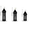 Ramadan Kareem Crescent Dome Lantern Candle Holder Black Metal Islamic Decoration Eid Mubarak Celebration Home Decor