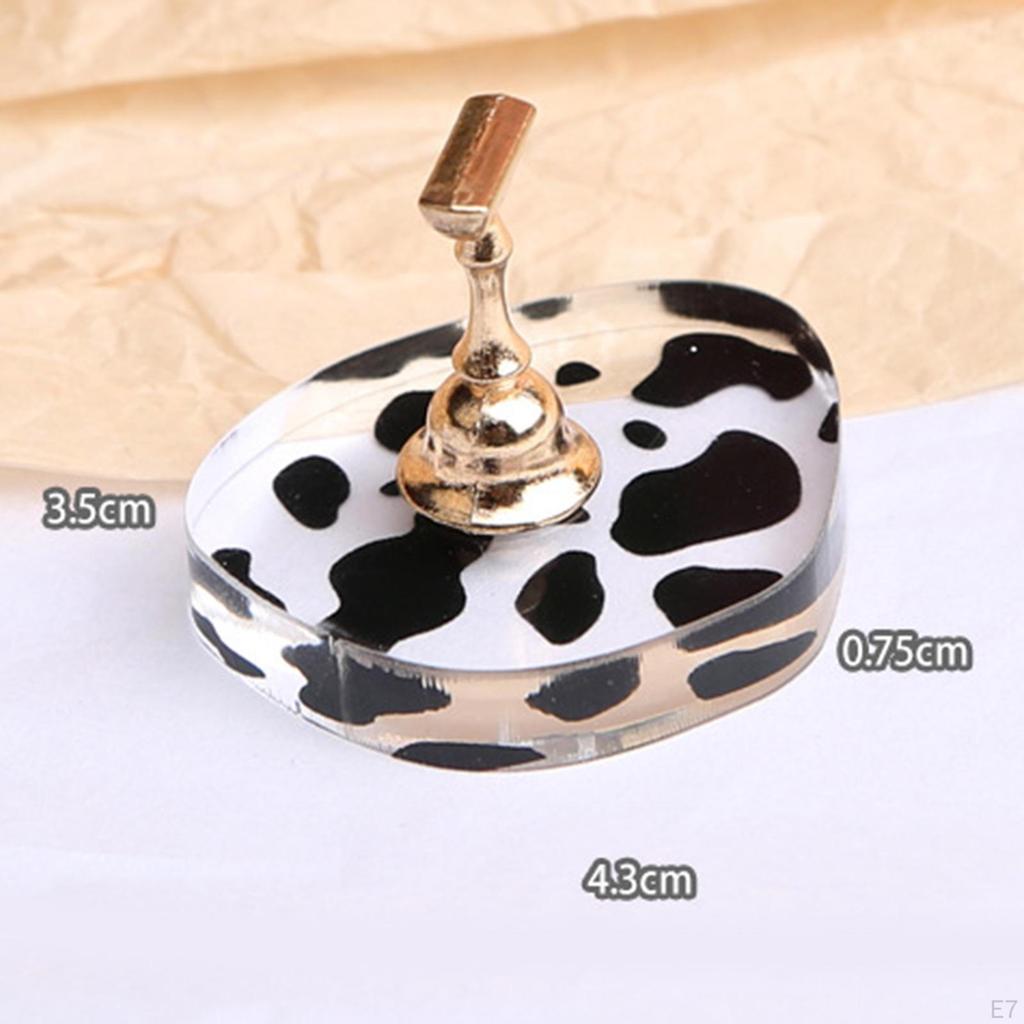, Acrylic, Nail Display Stands, Holder Transparent DIY, Manicure Tool Cute Base for Salon