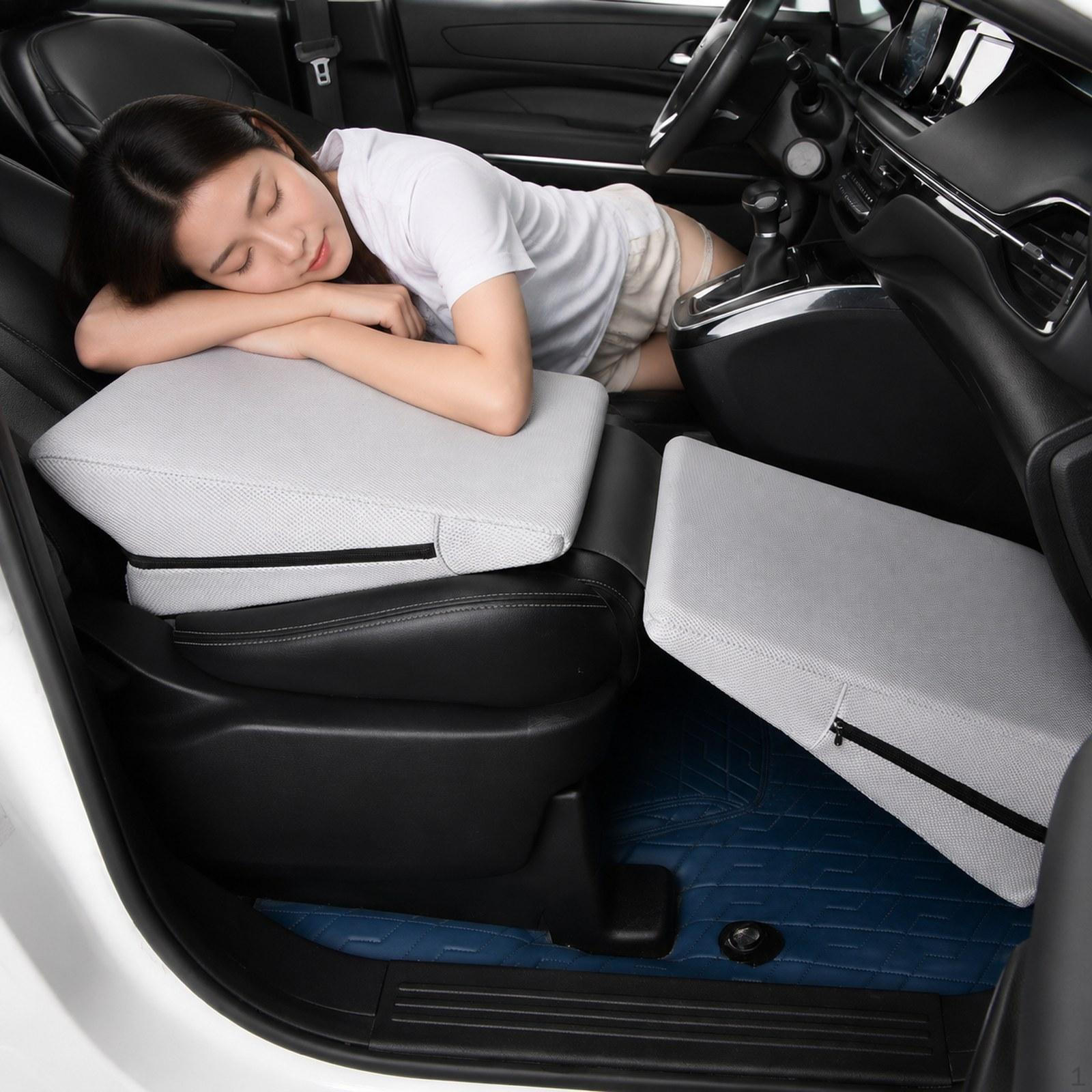 Car Seat Wedge Cushion Foldable Mattress Ergonomic Universal Comfort Passenger Leveling серый
