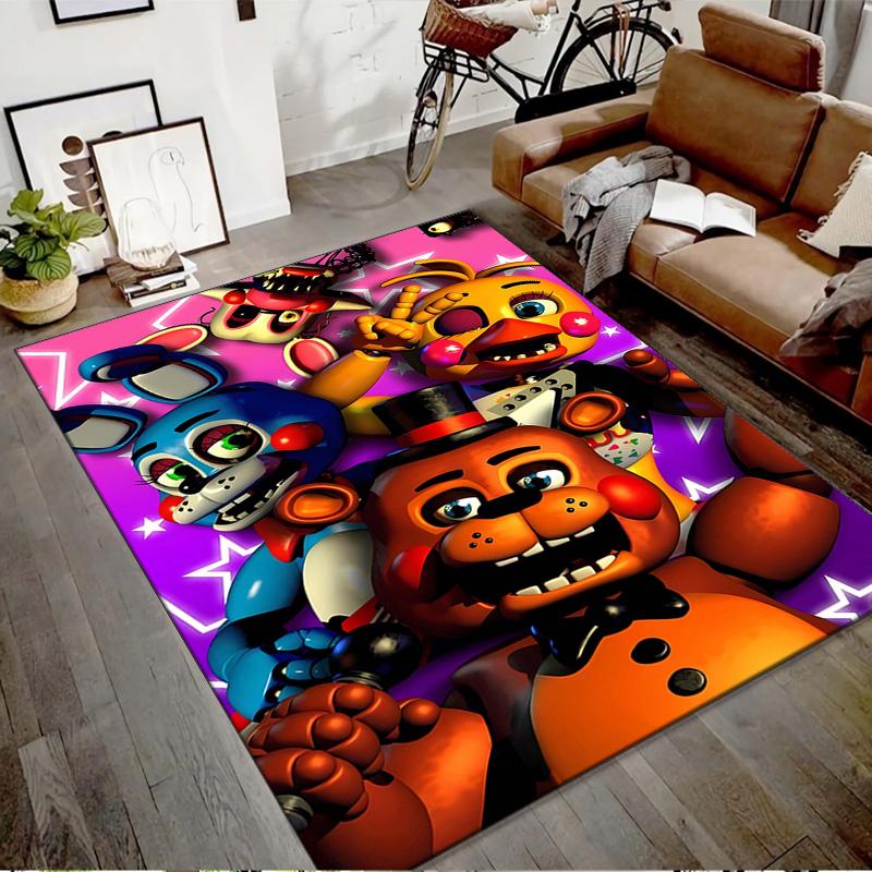 1pc Freddy bear2 Design Printed Area Rug Carpet for Bedroom Living Room Home Decor Rugs Mat Non Slip Mat Rug for Bedside