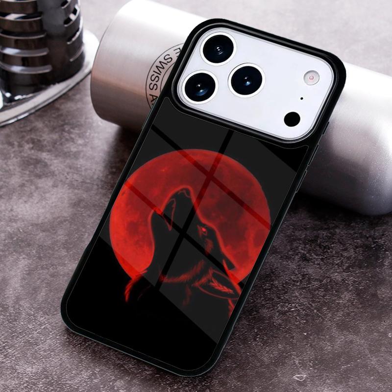 Wolf Moon Howl Phone Case For iPhone 17,16e,15,14,13,12,11,Mini,Pro,MAX soft Silicone Cover