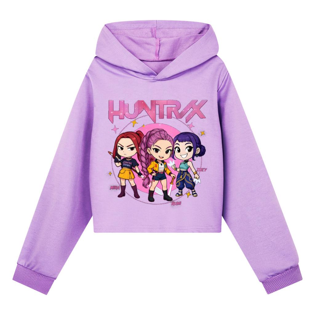 5033 Dětské Dívčí POP Zpěvačka Rumi Mira Zoey Tištěné Ležérní Dlouhý Rukáv Mikiny Mikina Top