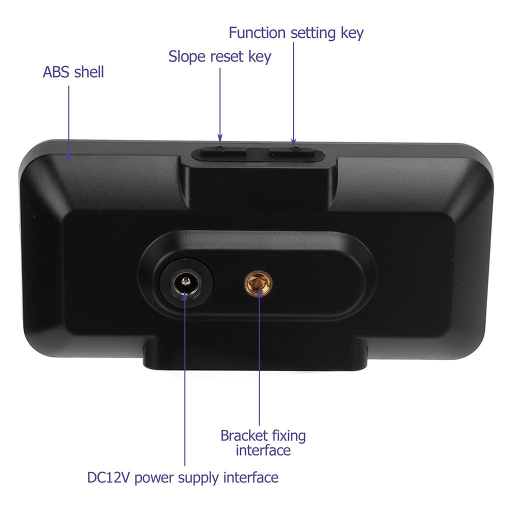 Intelligent Car Inclinometer Tilt Gauge High Resolution HUD Digital Angle Slope Meter for Automobile Car Inclinometer