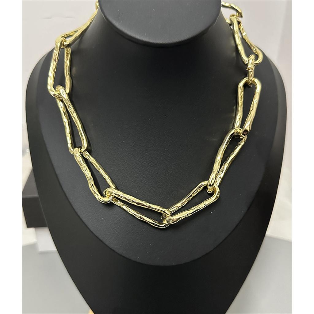 Tooxika Vintage High Feeling Thick Chain Textured Cuban Chain Necklace Heavy Streetwear Collarbone Chain